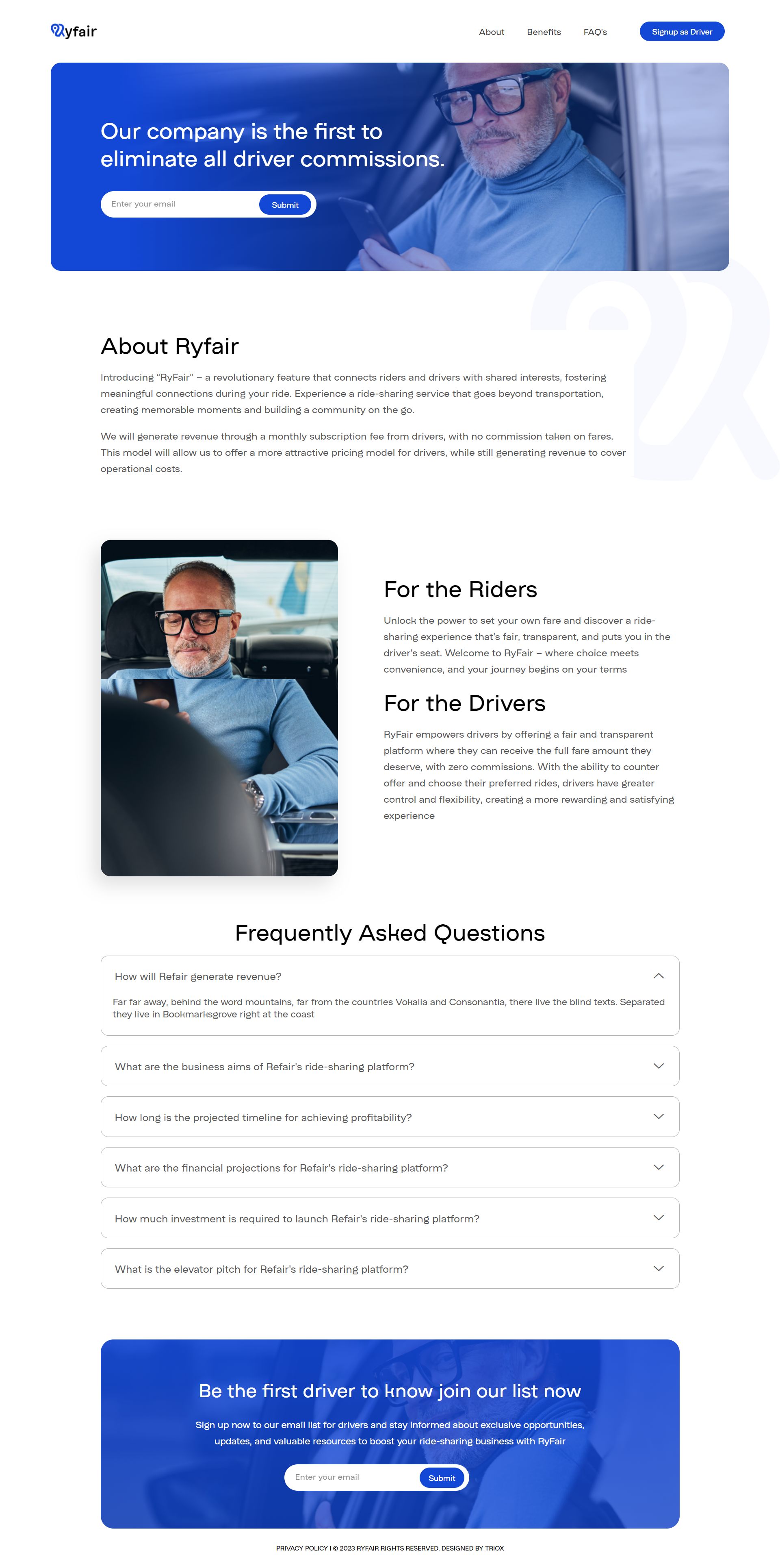 Ride-Sharing Platform website
