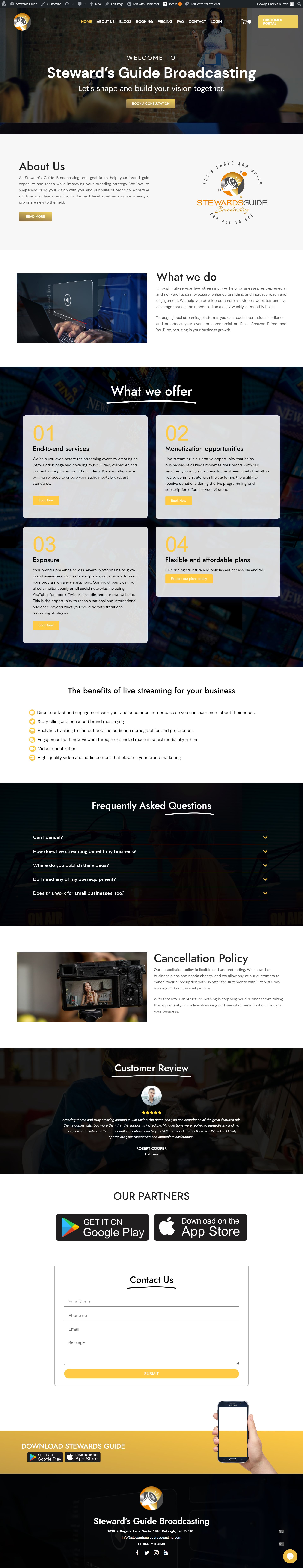 Broadcasting Services Platform website